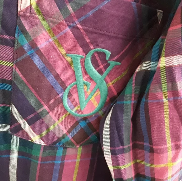 Victorias Secret Plaid Flannel Pajama Top - Picture 6 of 8